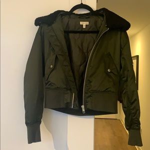 Green bomber jacket